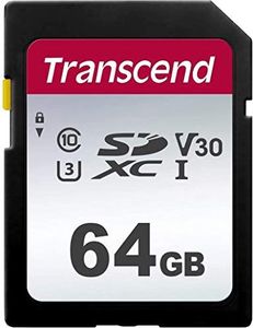 Transcend 300S  R95/W45 SDXC     64GB, UHS-I U3, Class 10 (TS64GSDC300S)