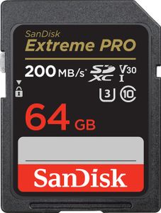 SanDisk Extreme PRO R200/W90 SDXC 64GB, UHS-I U3, Class 10 (SDSDXXU-064G)