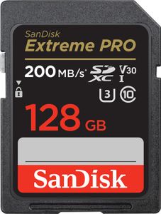 SanDisk Extreme PRO R200/W90 SDXC 128GB, UHS-I U3, Class 10 (SDSDXXD-128G)