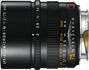 Leica APO-Summicron-M  75mm 2.0 ASPH schwarz (11637)